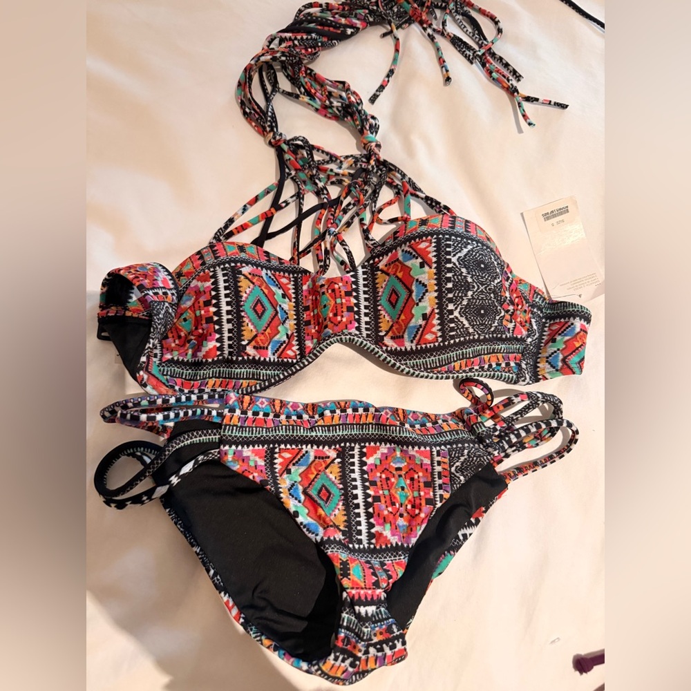 Colorful Geometric Bikini Set NWT